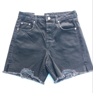 Gianni Bini Black Distressed Denim Shorts. Size 28,